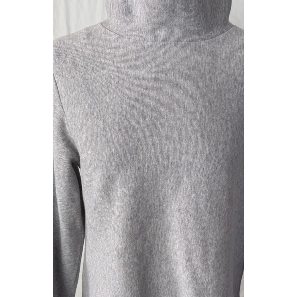 Cos Small Light Gray Turtleneck Sweater 100% Cotton - Picture 6 of 9